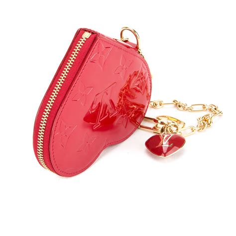 louis vuitton red heart coin purse|louis vuitton purse red inside.